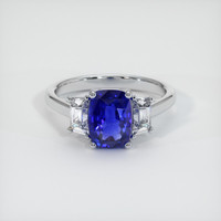 2.51 Ct. Blue Sapphire Ring, 18K White Gold 1