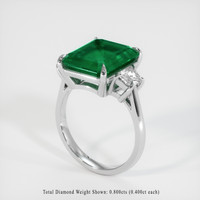 5.43 Ct. Emerald Ring, 18K White Gold 2