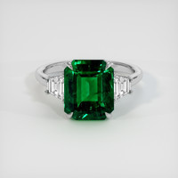 4.73 Ct. Emerald Ring, 18K White Gold 1
