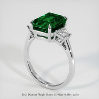 4.73 Ct. Emerald Ring, 18K White Gold 2