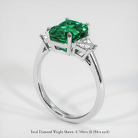 2.93 Ct. Emerald Ring, 18K White Gold 2