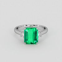3.26 Ct. Emerald Ring, 18K White Gold 1