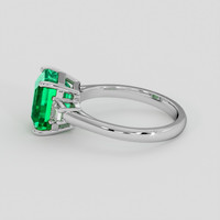 3.26 Ct. Emerald Ring, 18K White Gold 4