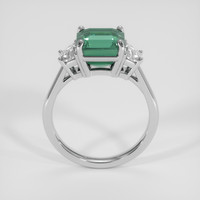 3.65 Ct. Bluish Green Sapphire Ring, 18K White Gold 3
