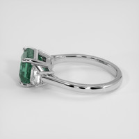 3.65 Ct. Bluish Green Sapphire Ring, 18K White Gold 4