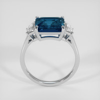 5.06 Ct. Greenish Blue Sapphire Ring, 18K White Gold 3