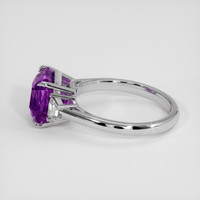 4.64 Ct. Purple Sapphire Ring, 18K White Gold 4