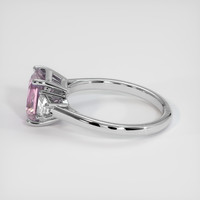2.10 Ct. Pink Sapphire Ring, 18K White Gold 4