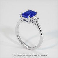 2.60 Ct. Sapphire Ring, 18K White Gold 2
