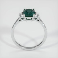 2.05 Ct. Bluish Green Sapphire Ring, 18K White Gold 3