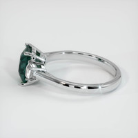 2.05 Ct. Bluish Green Sapphire Ring, 18K White Gold 4