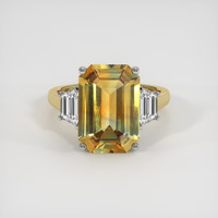 5.19 Ct. Bi Color Sapphire Ring, 14K White & Yellow 1