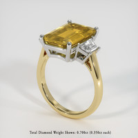 5.19 Ct. Bi Color Sapphire Ring, 14K White & Yellow 2