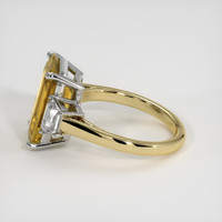 5.19 Ct. Bi Color Sapphire Ring, 14K White & Yellow 4