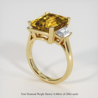 5.62 Ct. Orangish Yellow Citrine Ring, 10K Yellow Gold 2