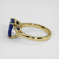 4.02 Ct. Blue Sapphire Ring, 14K Yellow Gold 4