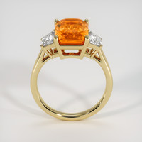 6.28 Ct. Orange Sapphire Ring, 14K Yellow Gold 3