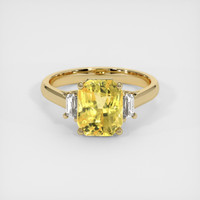 3.05 Ct. Yellow Sapphire Ring, 14K Yellow Gold 1