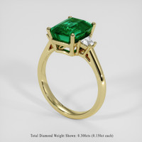 3.03 Ct. Emerald Ring, 18K Yellow Gold 2