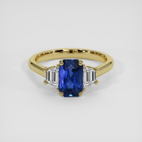 1.64 Ct. Blue Sapphire Ring, 18K Yellow Gold 1