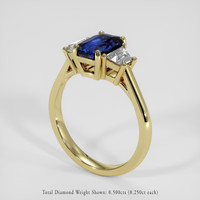1.64 Ct. Blue Sapphire Ring, 18K Yellow Gold 2