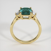 3.05 Ct. Bluish Green Sapphire Ring, 18K Yellow Gold 3