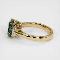 3.64 Ct. Green Sapphire Ring, 18K Yellow Gold 4