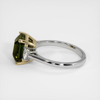 4.07 Ct. Greenish Brown Sapphire Ring, 14K Yellow & White 4