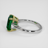 3.71 Ct. Emerald Ring, 18K Yellow & White 4