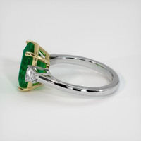 3.70 Ct. Emerald Ring, 18K Yellow & White 4