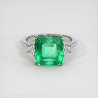 4.87 Ct. Emerald Ring, 18K Yellow & White 1