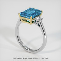 4.21 Ct. Gemstone Ring, 18K Yellow & White 2