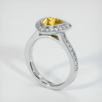1.84 Ct. Yellow Sapphire Ring, Platinum 950 2
