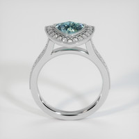 1.72 Ct. Bluish Green Sapphire Ring, 14K White Gold 3