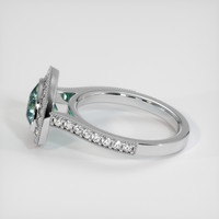 1.72 Ct. Bluish Green Sapphire Ring, 14K White Gold 4