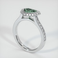 1.20 Ct. Sapphire Ring, 14K White Gold 2