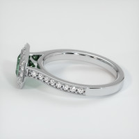 1.20 Ct. Green Sapphire Ring, 14K White Gold 4