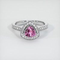 1.09 Ct. Sapphire Ring, 18K White Gold 1
