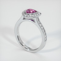 1.09 Ct. Sapphire Ring, 18K White Gold 2