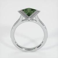 2.18 Ct. Green Sapphire Ring, 18K White Gold 3