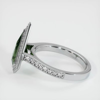 2.18 Ct. Green Sapphire Ring, 18K White Gold 4