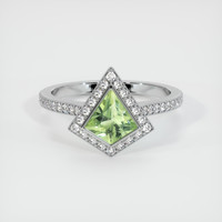 0.86 Ct. Sapphire Ring, 18K White Gold 1