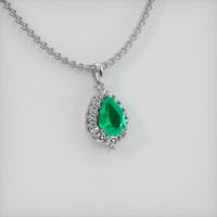 0.84 Ct. Emerald Pendant, Platinum 950 2