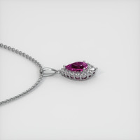 1.79 Ct. Pink Sapphire Pendant, 14K White Gold 3