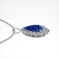4.51 Ct. Blue Sapphire Pendant, 14K White Gold 3