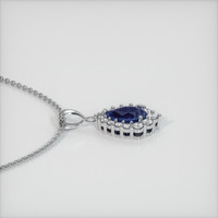 0.50 Ct. Blue Sapphire Pendant, 18K White Gold 3