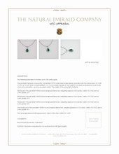 Emerald Pendant 3.95 Ct. 18K White Gold Appraisal