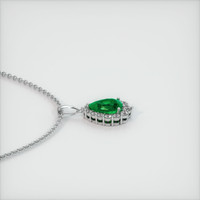 4.29 Ct. Emerald Pendant, 18K White Gold 3