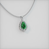 2.85 Ct. Emerald  Pendant - 18K White Gold