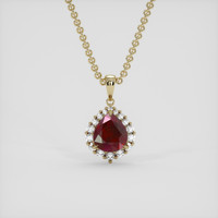 2.08 Ct. Ruby Pendant, 10K Yellow Gold 1